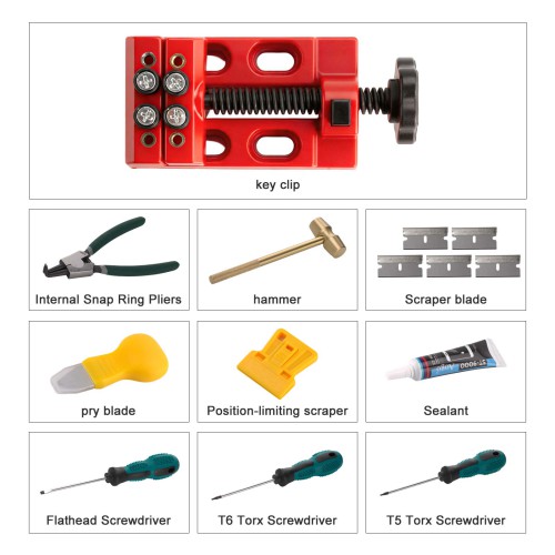 YANHUA Vtool 5C/5D Key Cutting Kits for Volkswagen, for Audi, for Porsche 5C/5D Key Shells Easy Removal