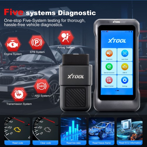 XTOOL TP300 Handheld Automotive TPMS Diagnostic Tool, Supports 8 Special Functions, 5 Systems Diagnoses, 22 Kinds of Language
