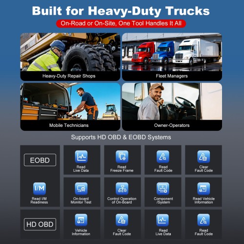 TOPDON Artidiag HD  Heavy-Duty Scan Tool Service Functions
