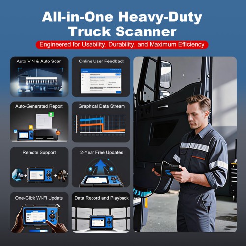 TOPDON Artidiag HD  Heavy-Duty Scan Tool Service Functions
