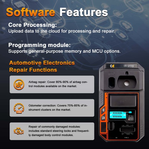 CK-PROG Automotive Programmer Supports Reading and Writing of Chip Data, Programming, Flashing