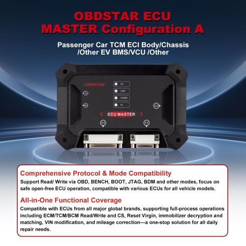 OBDSTAR ECU Master Ecumaster Configuration A for Passenger Car and EV Car TCM ECM BCM BMS VCU