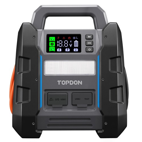 TOPDON V4500 Plus 2-in-1 4500 Peak Amp Jump Starter & Battery/System Tester