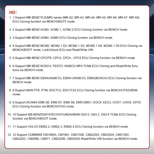 OBDSTAR ECU Master Configuration C for HD ECM TCM BCM