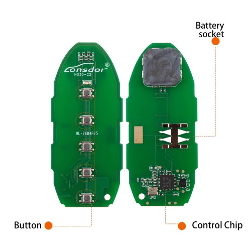 Lonsdor NS30-22NS30 for Nissan/Infiniti Smart Key 5 Buttons Supports ID46 ID47 ID4A
