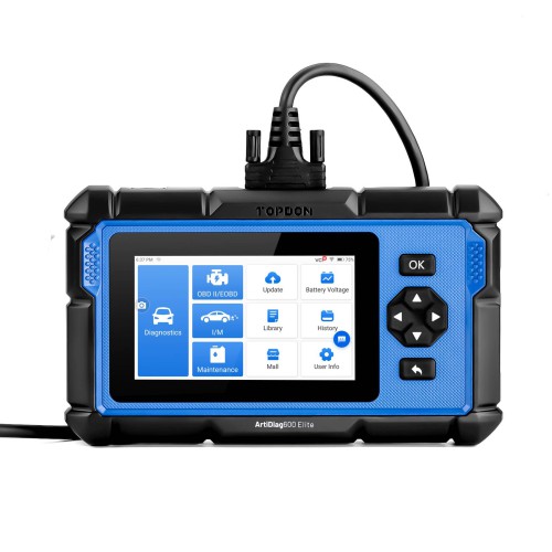 TOPDON ArtiDiag600 Elite Supports Full OBD2 Functions, All-System Diagnostics, CAN-FD, for Renault SGW, for FCA SGW, with 2-Year Free Updates
