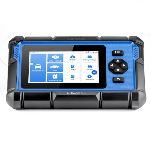 TOPDON ArtiDiag600 Elite Supports Full OBD2 Functions, All-System Diagnostics, CAN-FD, for Renault SGW, for FCA SGW, with 2-Year Free Updates