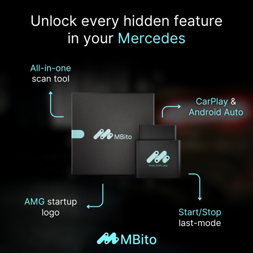 (EU Ship)MBito OBD Device + 20 credits Supports Diagnostics, Maintenance, Coding, Enable Hidden Features for Mercedes