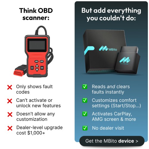 (EU Ship)MBito OBD Device + 20 credits Supports Diagnostics, Maintenance, Coding, Enable Hidden Features for Mercedes