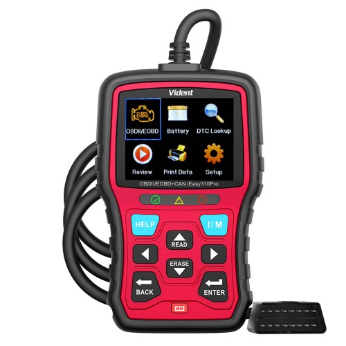 VIDENT iEasy310 Pro(Red) Enhanced OBD2 Automotive Scanner Professional OBDII Code Reader Engine Fault Scan Tool Car Diagnostic Tool
