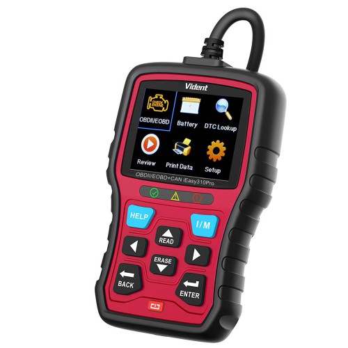 VIDENT iEasy310 Pro(Red) Enhanced OBD2 Automotive Scanner Professional OBDII Code Reader Engine Fault Scan Tool Car Diagnostic Tool