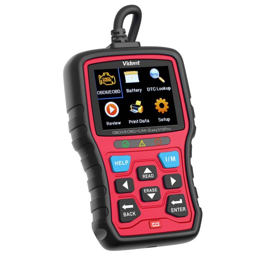 VIDENT iEasy310 Pro(Red) Enhanced OBD2 Automotive Scanner Professional OBDII Code Reader Engine Fault Scan Tool Car Diagnostic Tool