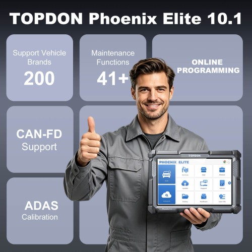 TOPDON Phoenix Elite OE-Level Scan Tool, Cloud-Based Programming, CANFD