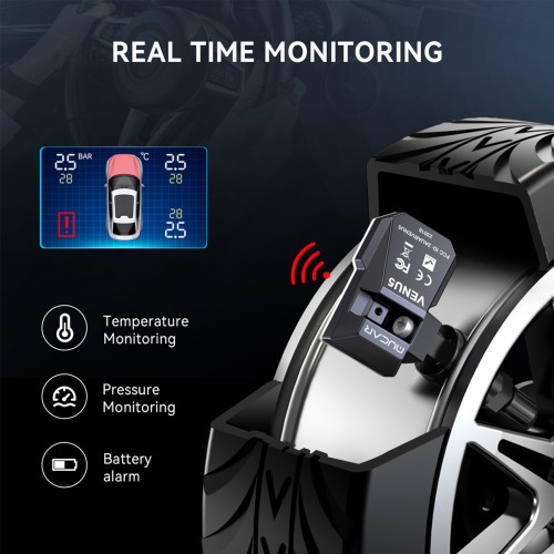 THINKCAR MUCAR VENU5 Tire Pressure Sensors Support 315MHz & 433MHz Dual Frequency 4PCS/Set.