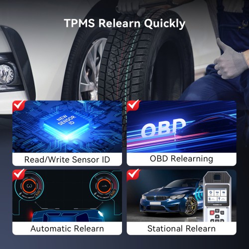 THINKCAR VENU 90 TPMS Activation & Diagnostic Tool Support All 315MHz/433MHz THINKCAR Tire Pressure Sensors Activation/ Programming, TPMS Diagnostics