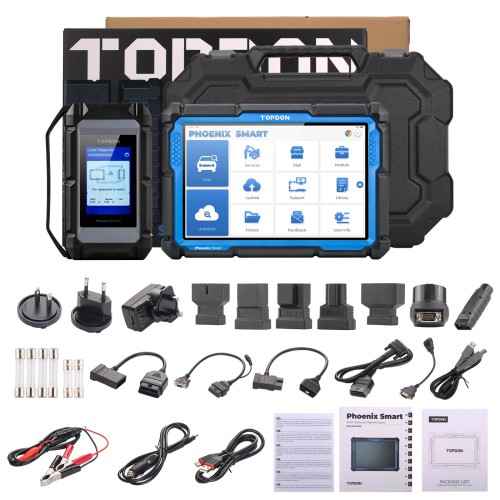 TOPDON Phoenix Smart OBD2 Diagnostic Scanner 10.1" – OE-Level, ECU Coding, Cloud Programming, J2534/DoIP/CAN FD, 41 Service Functions