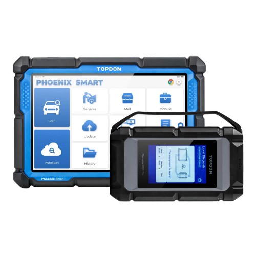 TOPDON Phoenix Smart OBD2 Diagnostic Scanner 10.1" – OE-Level, ECU Coding, Cloud Programming, J2534/DoIP/CAN FD, 41 Service Functions