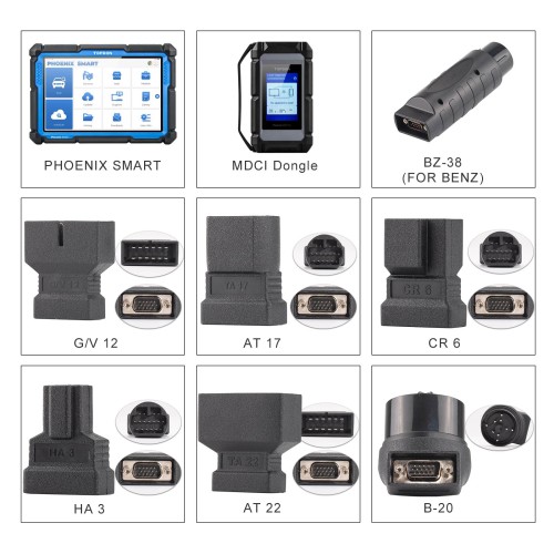 TOPDON Phoenix Smart OBD2 Diagnostic Scanner 10.1" – OE-Level, ECU Coding, Cloud Programming, J2534/DoIP/CAN FD, 41 Service Functions