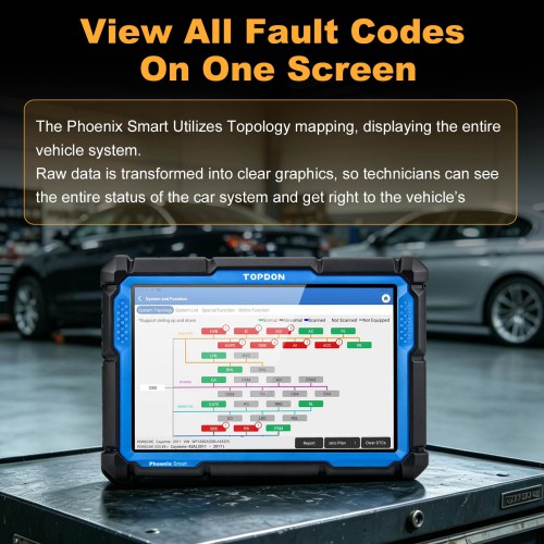 TOPDON Phoenix Smart OBD2 Diagnostic Scanner 10.1" – OE-Level, ECU Coding, Cloud Programming, J2534/DoIP/CAN FD, 41 Service Functions