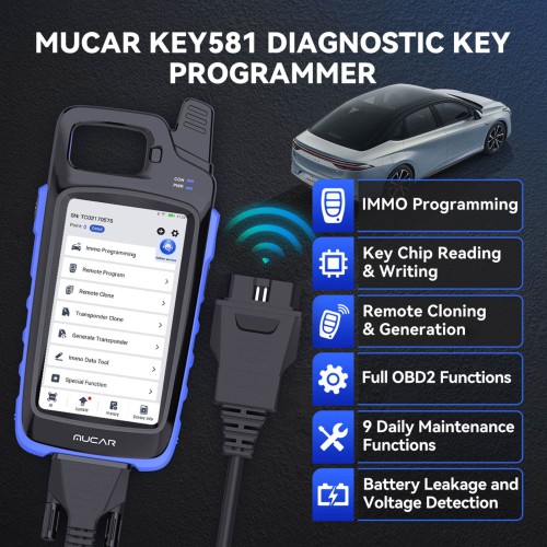 THINKCAR MUCAR KEY581 Key Programmer ALL-IN-ONE Professional Key Programming & OBDⅡ Diagnostic Tool