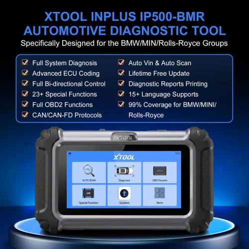XTOOL IP500 BMR Diagnostic Scanner A Comprehensive Diagnostic Solution for BMW, for MINI, and for Rolls-Royce
