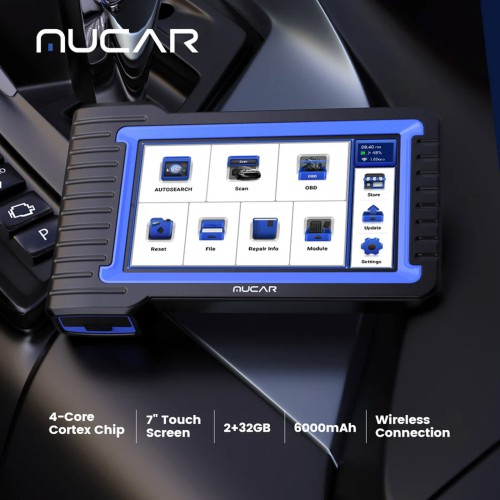THINKCAR MUCAR VO7 S Automotive OBD2 Scanner, Supports CAN-FD Protocol, 28+ Reset Functions, OE-Level All-Systems Diagnostics, Lifetime Free Updates