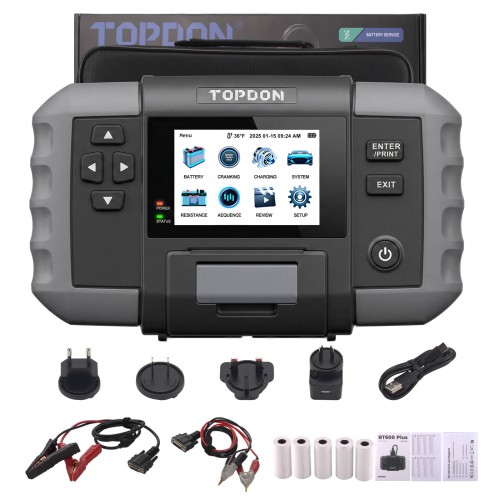 TOPDON BT600 Plus 2-in-1 Battery & Resistance Tester