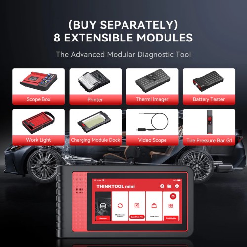 THINKCAR THINKTOOL MINI, Supports 28+ Languages, 28 Reset Functions, OE-level Full System Diagnostic Tool