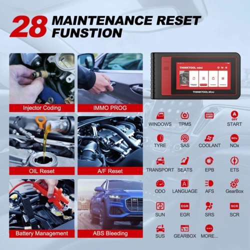 THINKTOOL MINI 2 OBD2 Diagnosetester Full System Bluetooth 6" Touchscreen 8MP Kamera 35+ Reset Funktionen