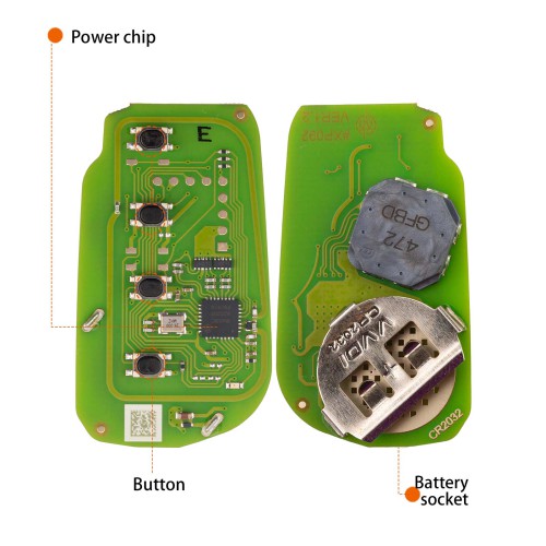 Xhorse XSGA80EN V-W Style 4-Button Universal XM38 Smart Remote Key 5PCS