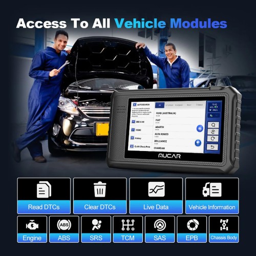 THINKCAR MUCAR VO6 OBD2 Scanner Supports 28+ Maintenance Functions Full System Diagnostics Full OBD2 Diagnostic Functions Free Update lifetime