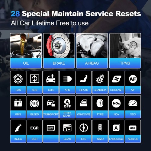 THINKCAR MUCAR VO6 OBD2 Scanner Supports 28+ Maintenance Functions Full System Diagnostics Full OBD2 Diagnostic Functions Free Update lifetime