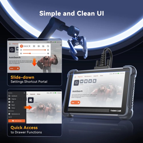 THINKSCAN 672 Diagnostic Scanner Supports CAN-FD Protocol, 28+ Languages, 28+ Reset Functions, IMMO Key Matching