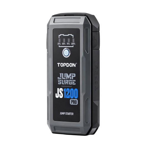 TOPDON JumpSurge JS1200Pro 1800 Peak Amp Battery Jumpstarter, Power Bank & Flashlight
