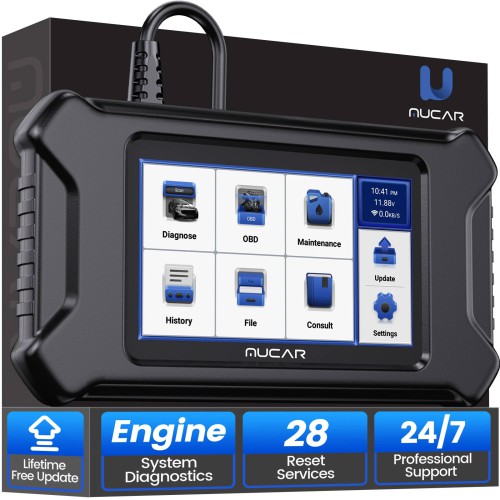 THINKCAR MUCAR CS90 Diagnostic Scanner Supports Engine System Diagnoses, 28 Reset Service Functions, ECM Diagnosis,  Full OBDII Diagnostics