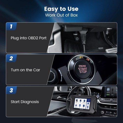 THINKCAR MUCAR CS90 Diagnostic Scanner Supports Engine System Diagnoses, 28 Reset Service Functions, ECM Diagnosis,  Full OBDII Diagnostics