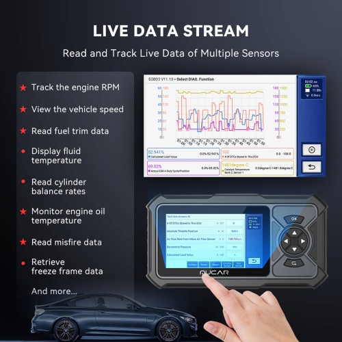 THINKCAR MUCAR CDE900 LITE Full System Diagnostic Scanner, Supports Full OBD2 Function, 21 + Languages, Choose Any 5 Functions from 28 Reset Services