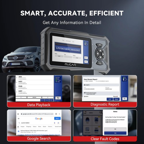 THINKCAR MUCAR CDE900 LITE Full System Diagnostic Scanner, Supports Full OBD2 Function, 21 + Languages, Choose Any 5 Functions from 28 Reset Services