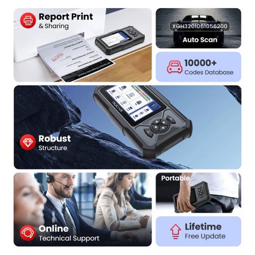 THINKCAR MUCAR CDE900 LITE Full System Diagnostic Scanner, Supports Full OBD2 Function, 21 + Languages, Choose Any 5 Functions from 28 Reset Services
