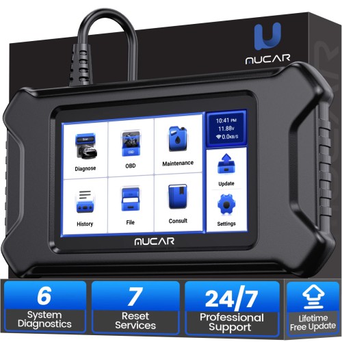 THINKCAR MUCAR CS6 Diagnostic Scanner Supports 6 System Diagnoses, 7 Reset Services, Full OBD2 Functions