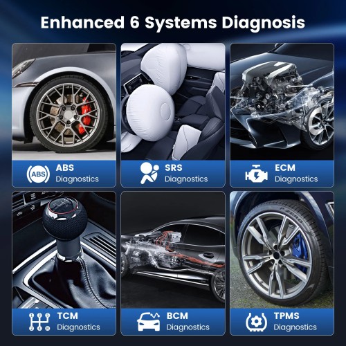 THINKCAR MUCAR CS6 Diagnostic Scanner Supports 6 System Diagnoses, 7 Reset Services, Full OBD2 Functions