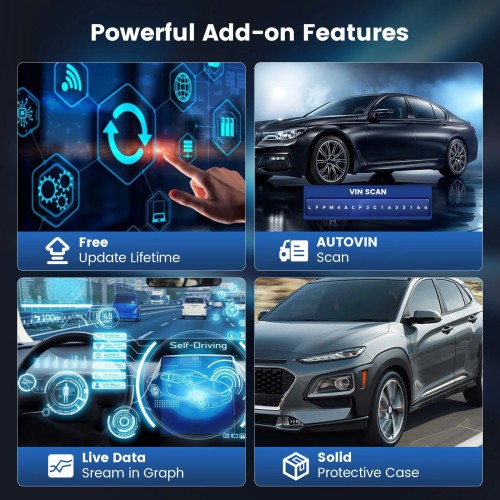 THINKCAR MUCAR CS6 Diagnostic Scanner Supports 6 System Diagnoses, 7 Reset Services, Full OBD2 Functions