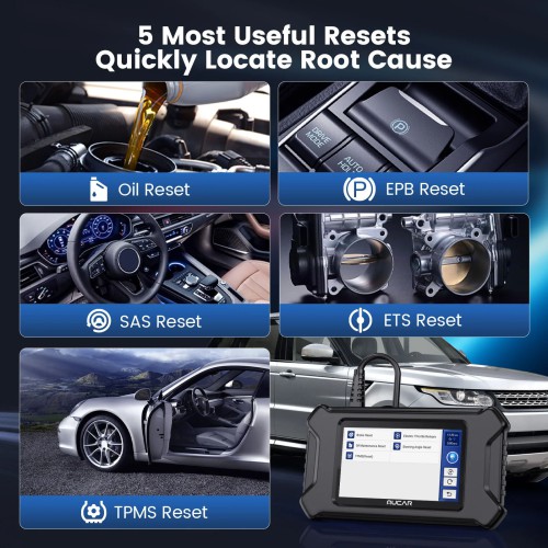 THINKCAR MUCAR CS4 Diagnostic Scanner Supports 4 System Diagnoses, 5 Reset Services, Full OBD2 Functions 19 Languages