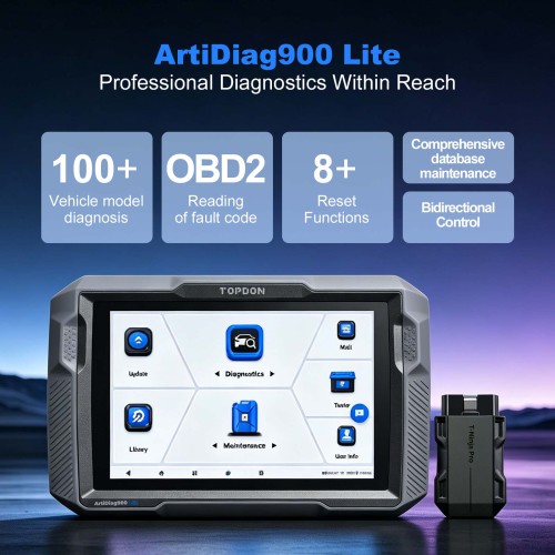 TOPDON ArtiDiag900 Lite 8 Reset Functions Bidirectional Control AutoVIN & AutoScan with A Magnetic VCI