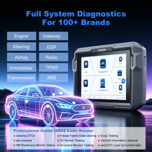 TOPDON ArtiDiag900 Lite 8 Reset Functions Bidirectional Control AutoVIN & AutoScan with A Magnetic VCI