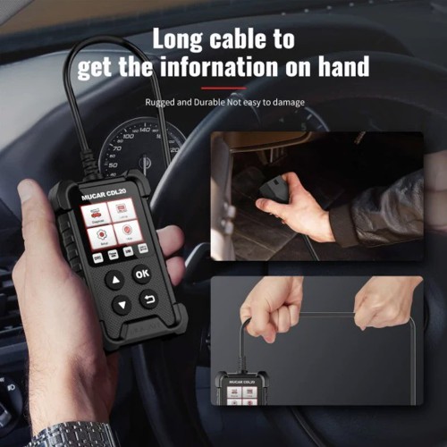 THINKCAR MUCAR CDL20 OBD2 Scanner Supports Full OBD ll Diagnostics, I/M Readiness, 7 Languages