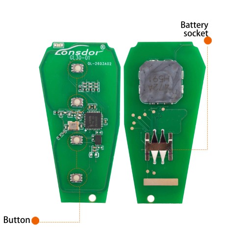LONSDOR GL30-01 Remote Key 4 Buttons Supports ID46 ID47 ID4A 315MHz 433MHz for GEELY