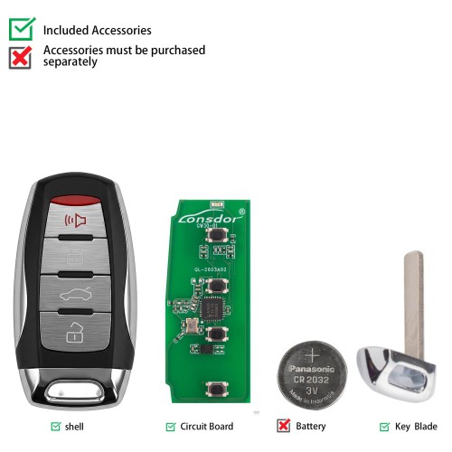 LONSDOR GW30-01 Remote Key for Great Wal