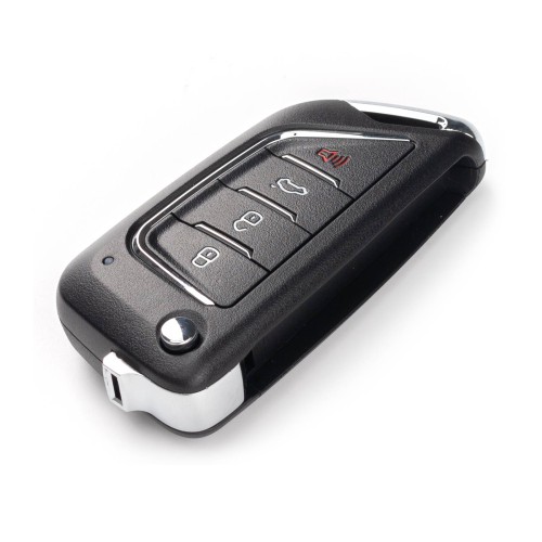 XHORSE XKCD06EN KAI.DLK Folding Key 4 Buttons Second Generation Universal Wired Remote Key  5PCS