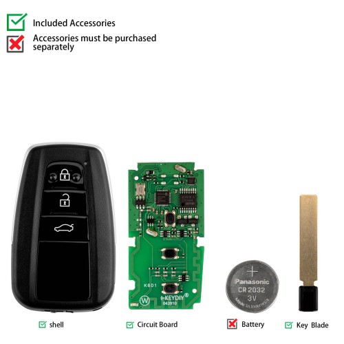 KEYDIY TIB36-3 Universal Smart Remote Key 3 Buttons